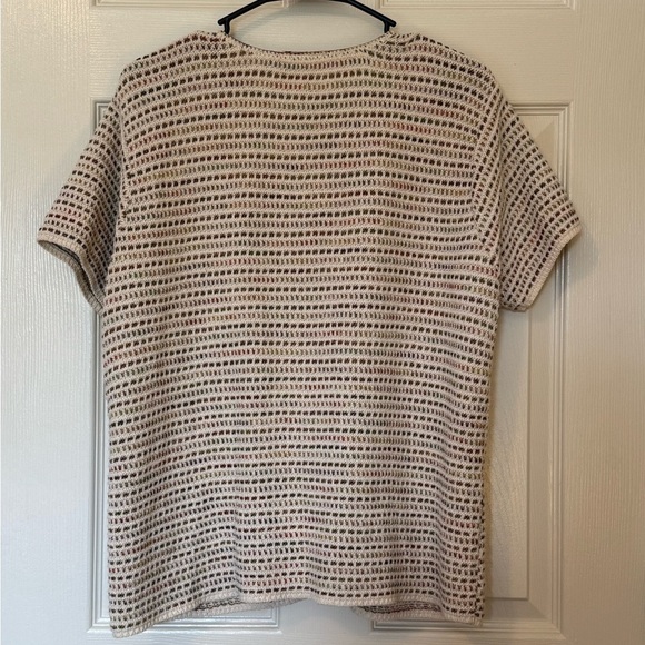 Roxy Women's Cream and Brown Striped Button-Up Sweater Size M - Picture 6 of 9